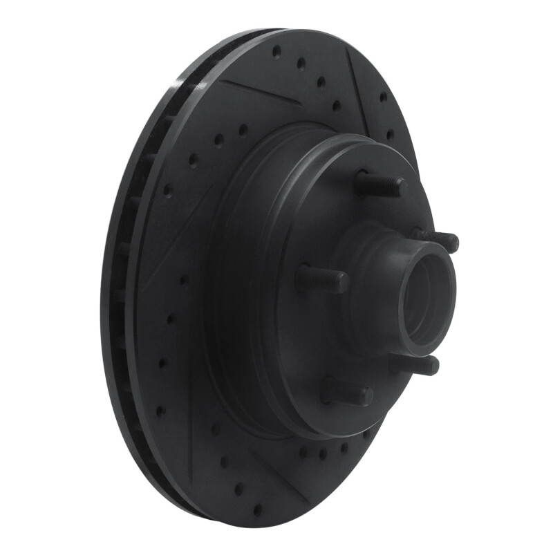 Chevrolet ASTRO Brake Rotor (1) - Front Right - R1 Concepts - Drilled & Slotted - Black - `90-`02